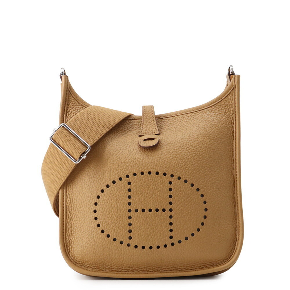 Hermes Evelyne 3 23 Biscuit Taurillon Clemence Shoulder Bag, K Stamp, HERMES ...